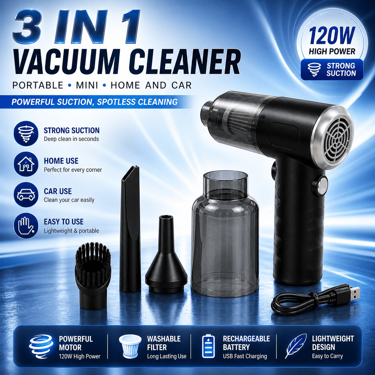 3-in-1 Vacuum Cleaner