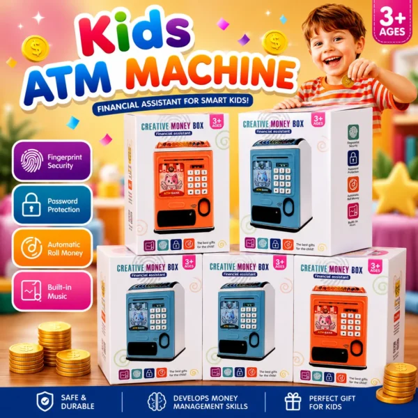 Kids ATM Machine with finger print