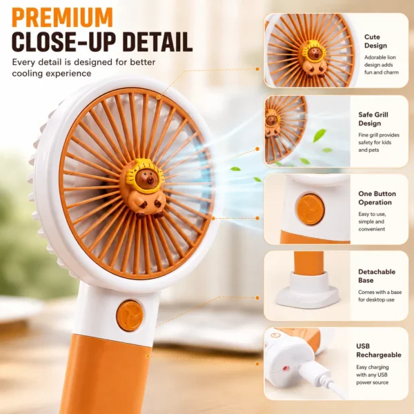 Rechargeable USB Mini Handheld Fan
