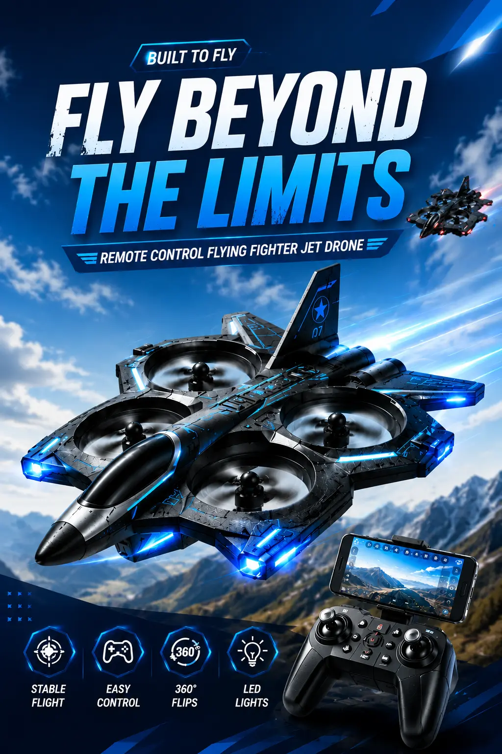 Remote Control Flying Fighter Jet